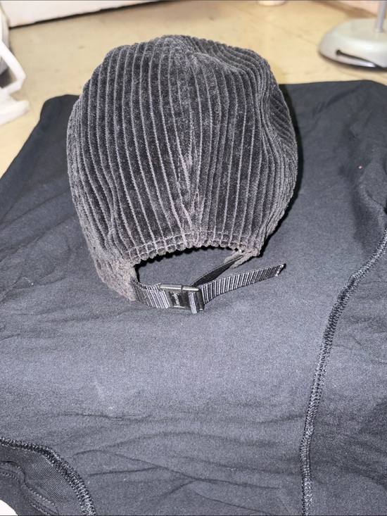 Supreme Black Corduroy 5-Panel Camp Cap with White Logo